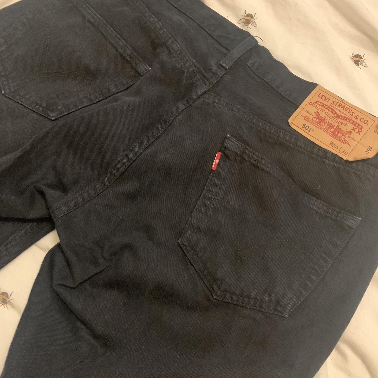 Baggy levi 501 jeans Black colour Good... - Depop