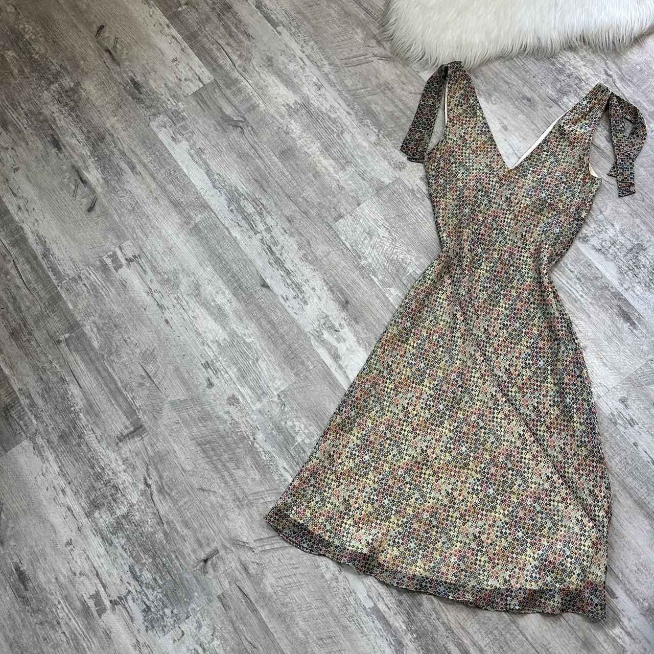 Adorable Little Y2k 100% Silk Summer Dress With... - Depop