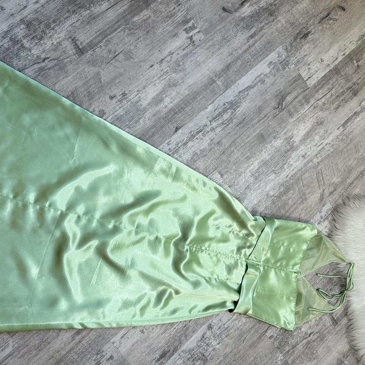 The prettiest little pastel green maxi halter dress... Depop