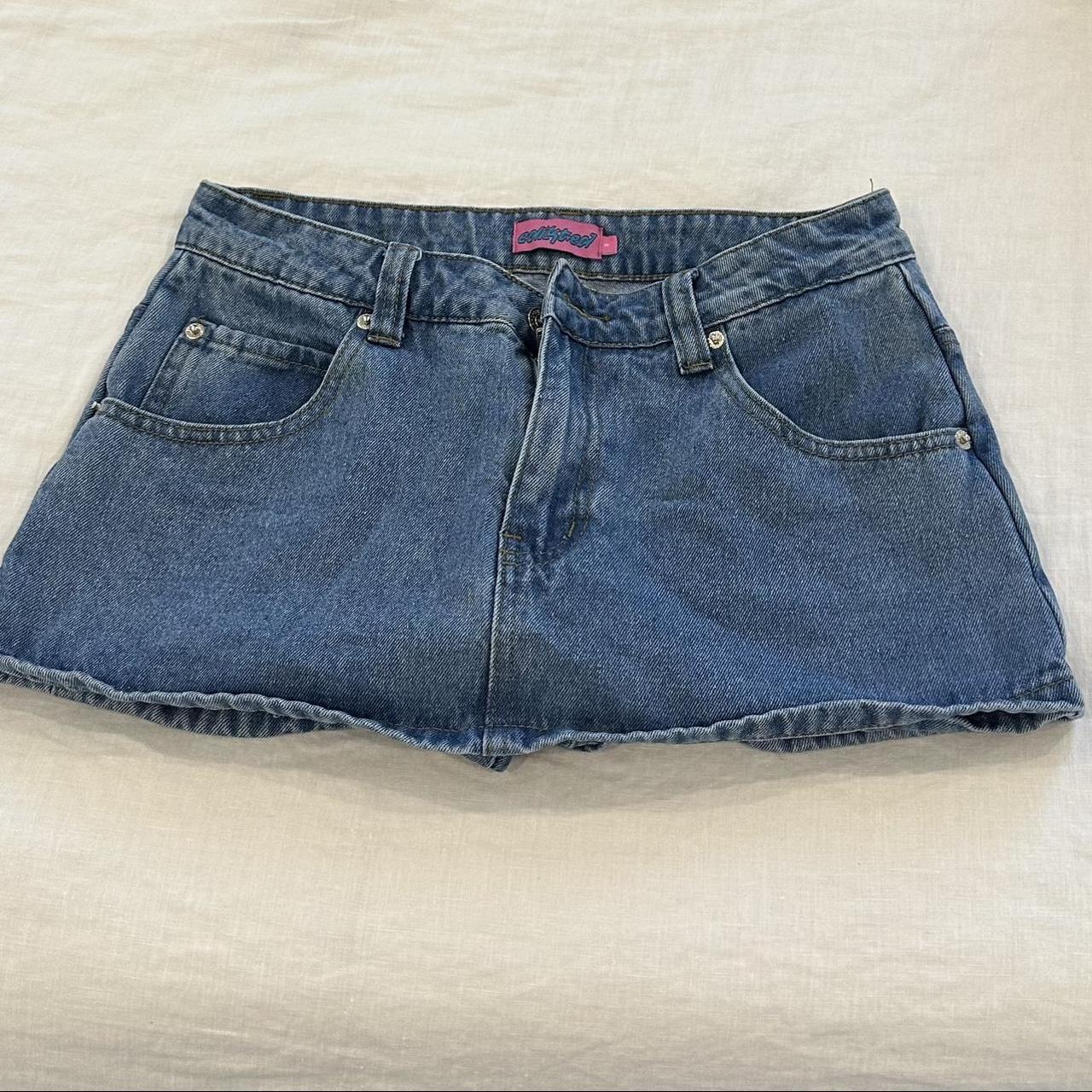 edikted jean skirt/short - Depop