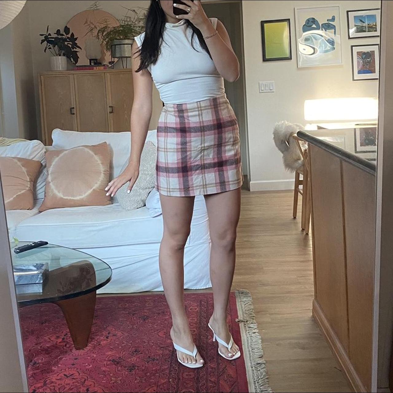 Cream flannel skirt hotsell