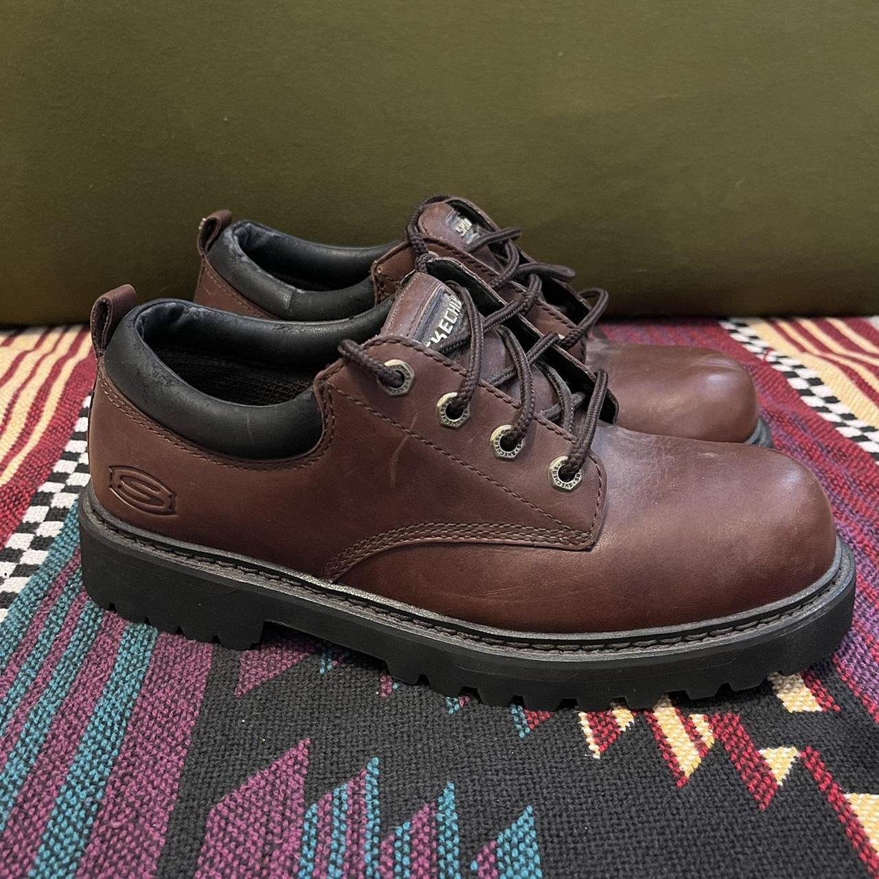 Skechers brown leather outlet shoes