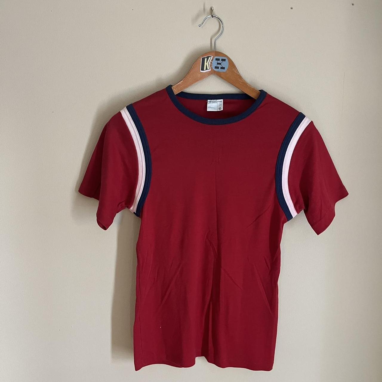 JCPenney Men's Red and Blue T-shirt | Depop
