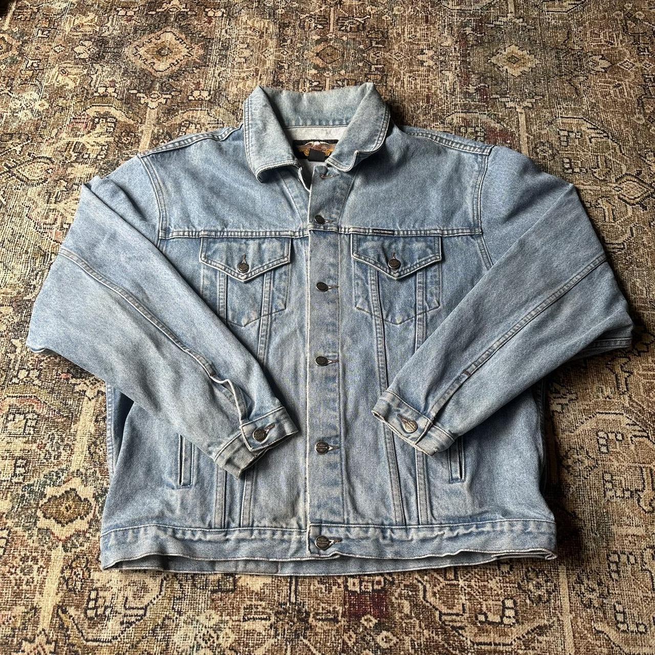 Harley Davidson Men's Blue Jacket | Depop