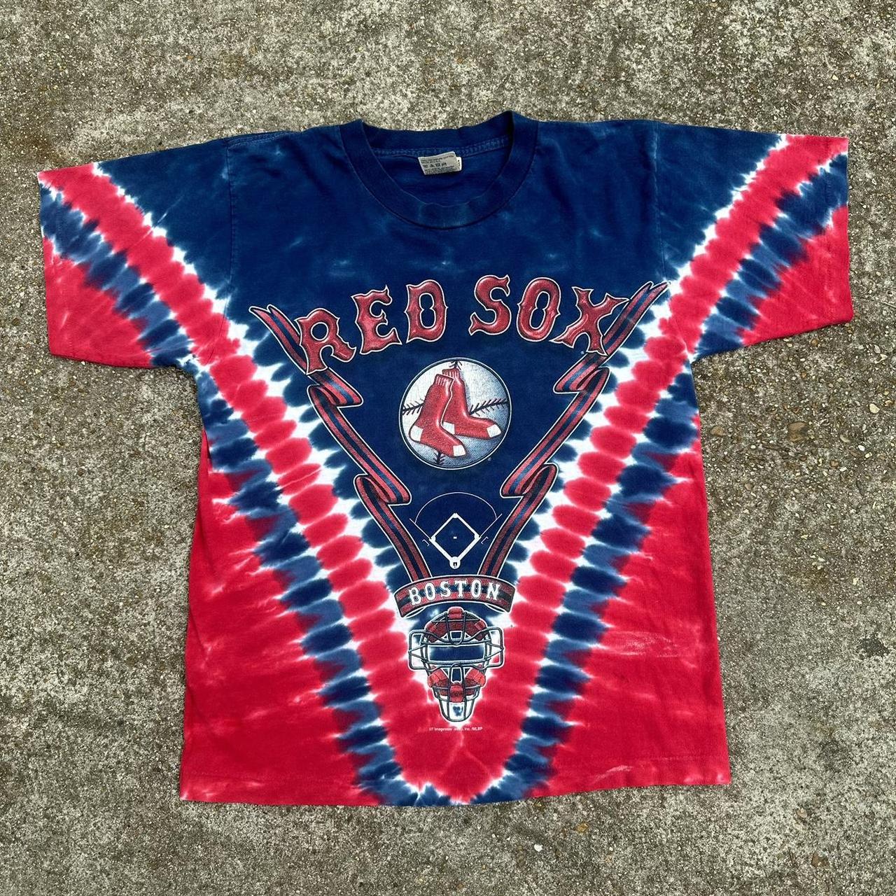 Boston Red Sox Tie Dye Double Sided Shirt Size - Depop