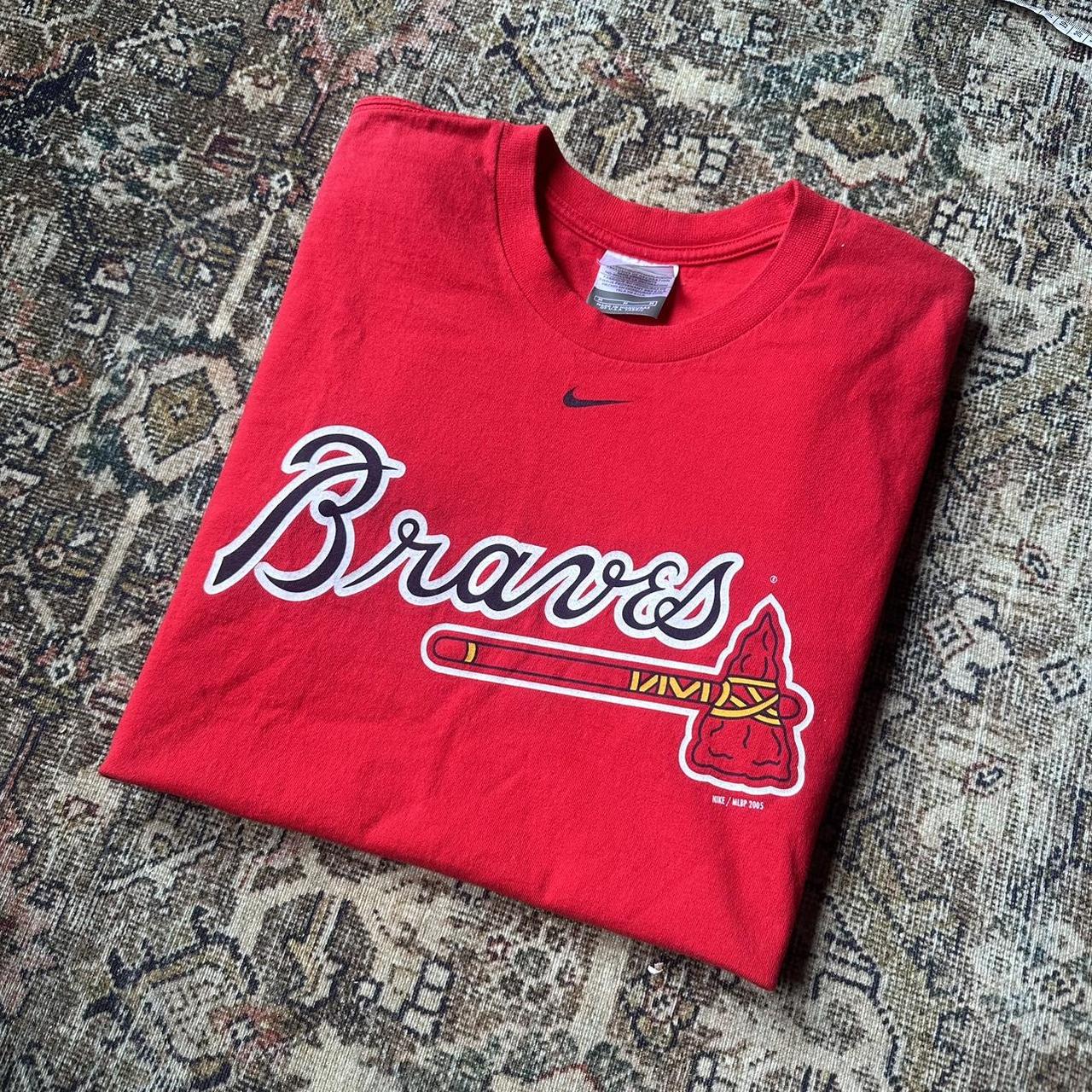 Nike Braves Tshirt sz m  Braves tshirt, T shirt, Nike