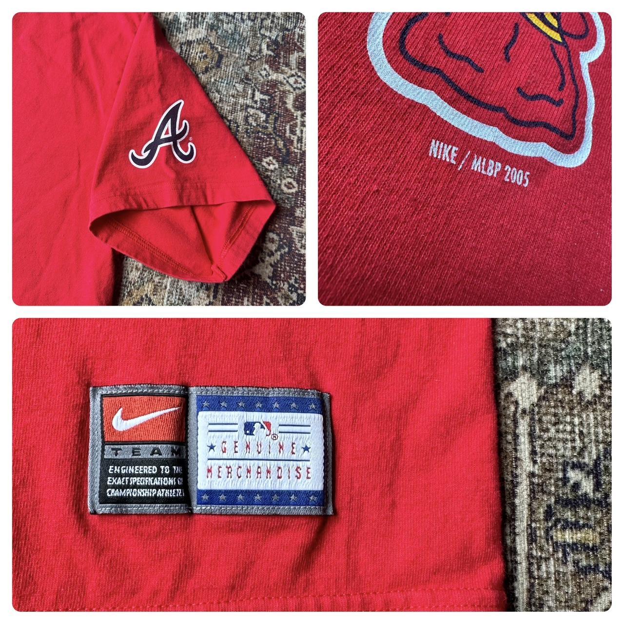 Vintage Atlanta Braves Nike T-Shirt ⚾️🪓🏟️ Size M 21 - Depop