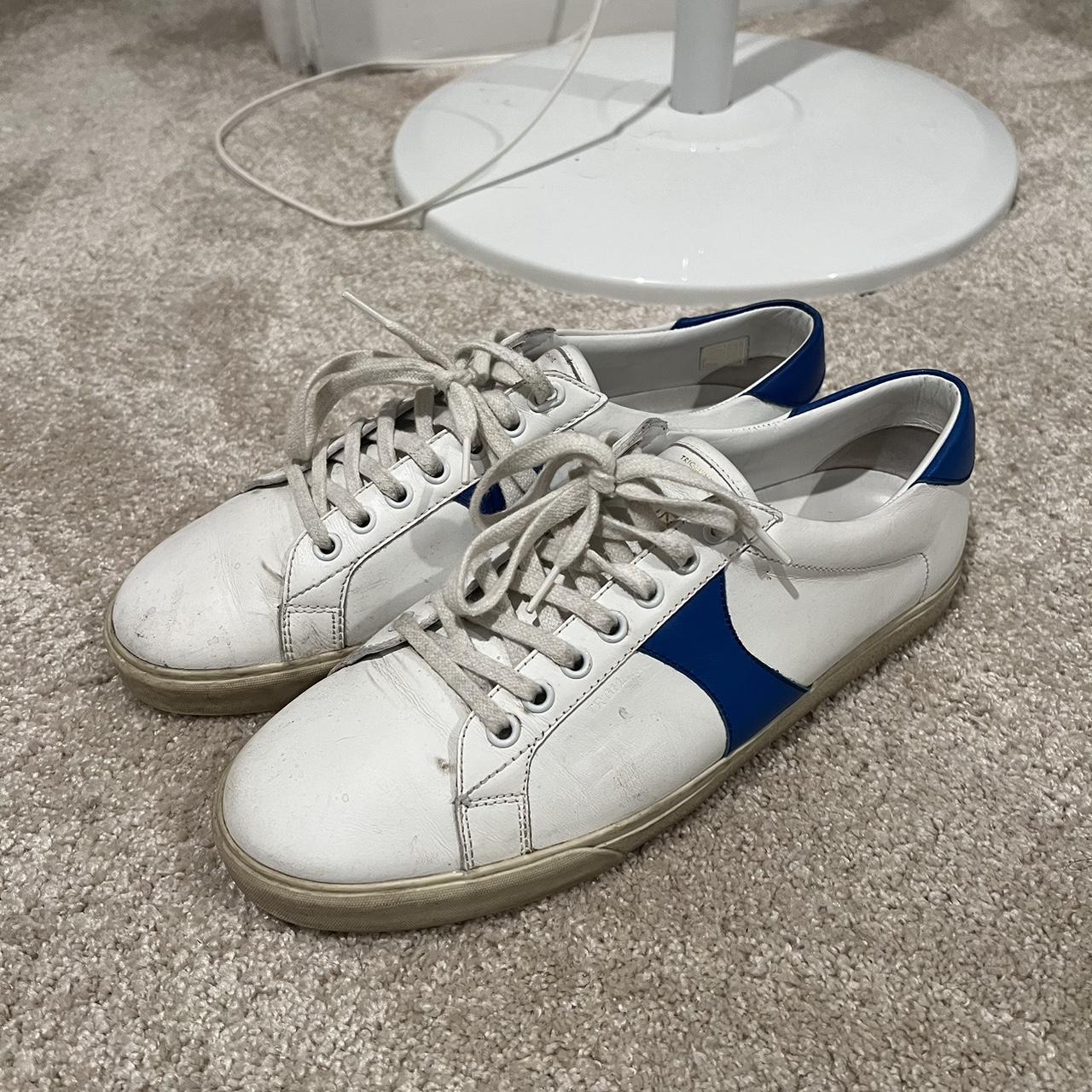 スニーカー Celine Triomphe Sneakers Celine Leather TRIOMPHE Sneakers with Ponyskin Details men