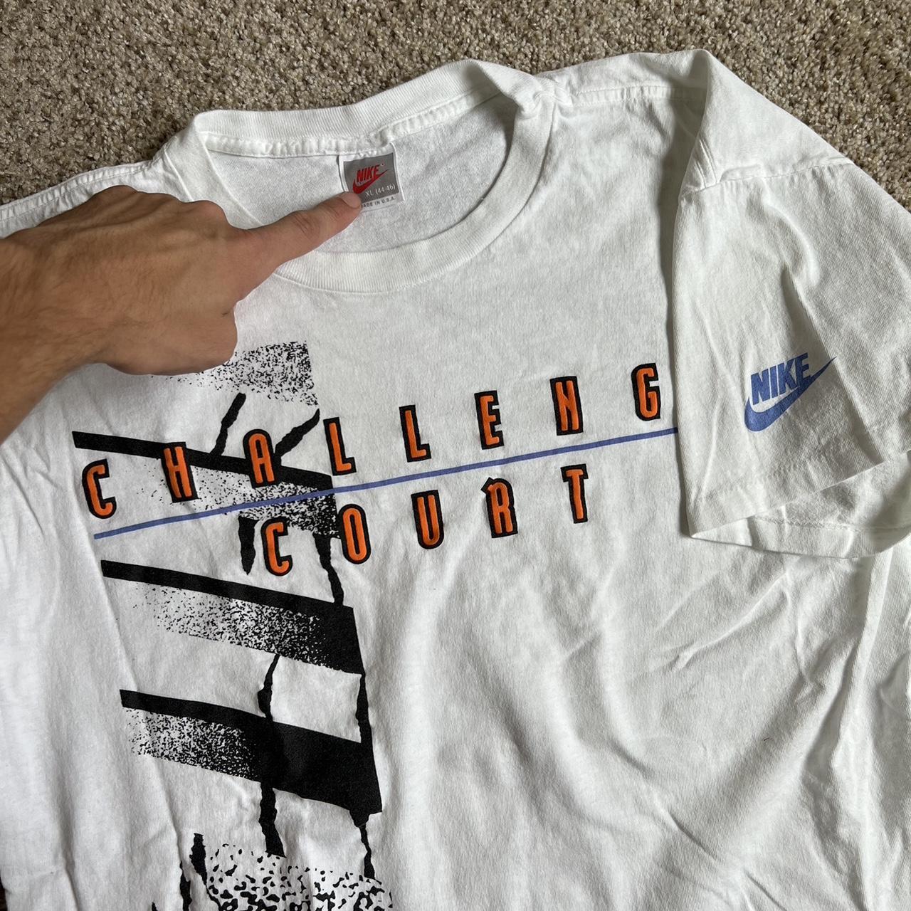 90's Vintage Nike Agassi Challenge court shirt... - Depop