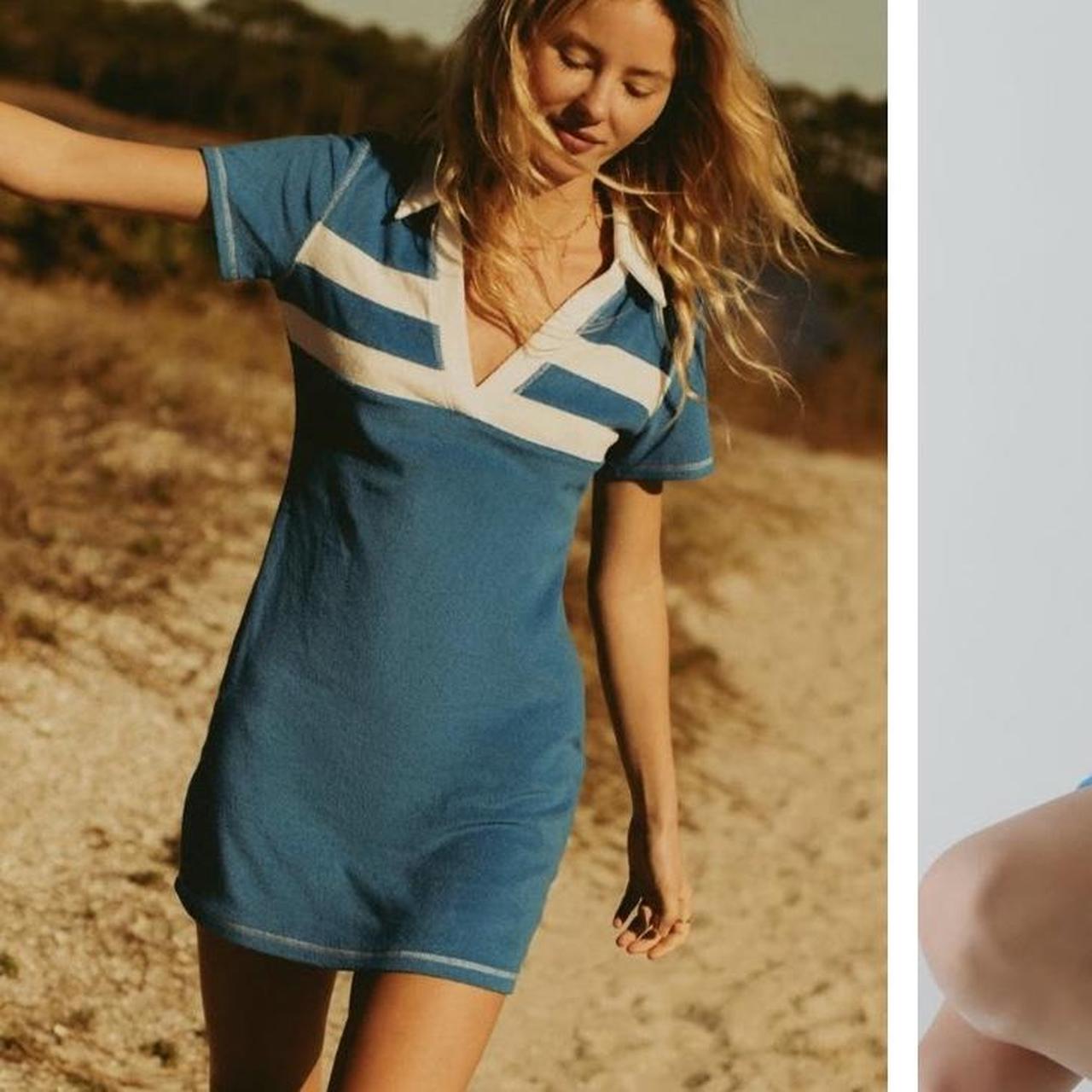 Urban Outfitters Blue Retro style tennis dress.... - Depop