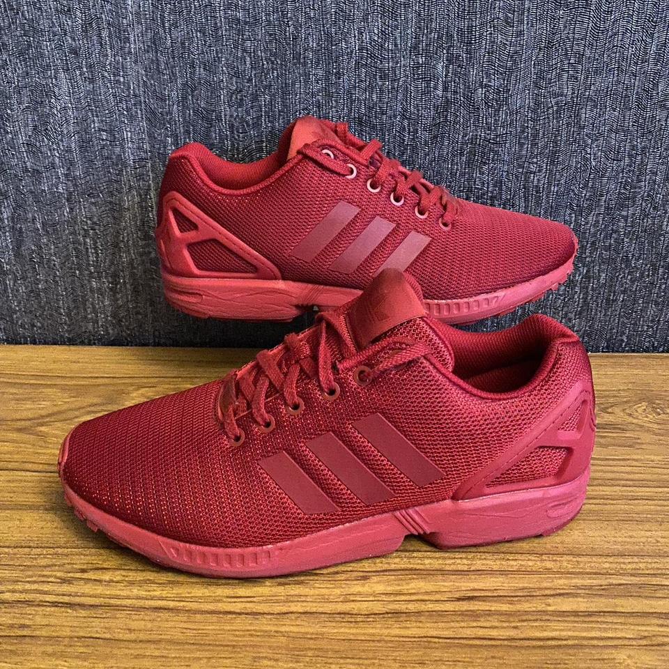 Adidas ZX Flux Triple Red Size 9.5 Used in great - Depop