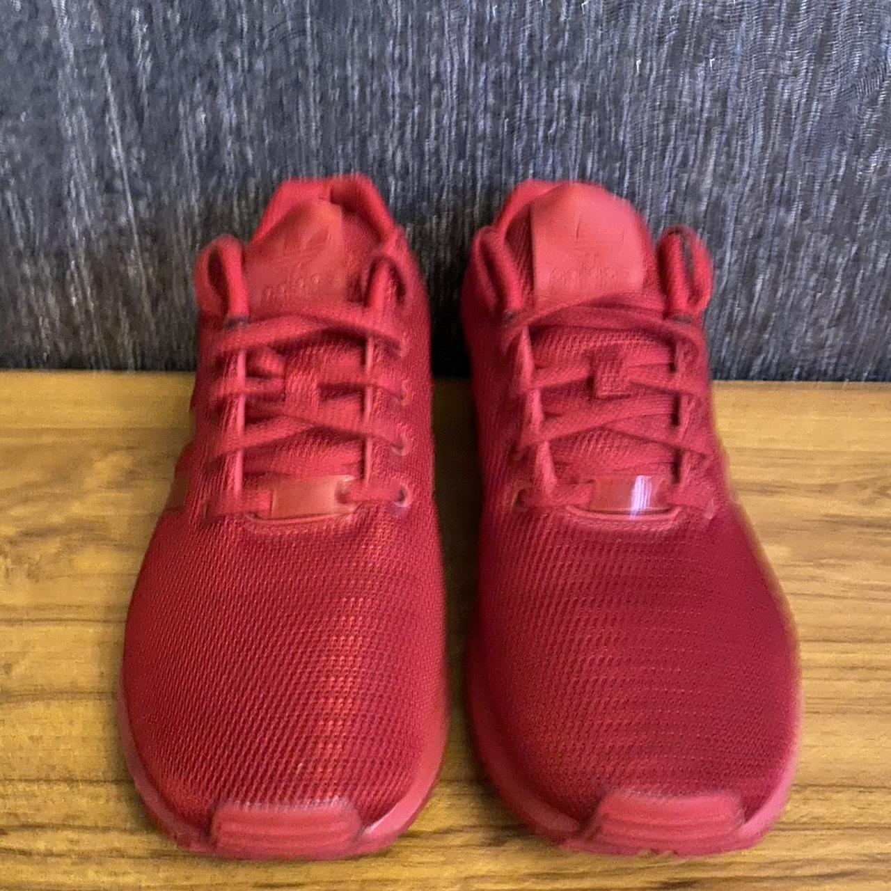 Adidas triple cheap red zx flux