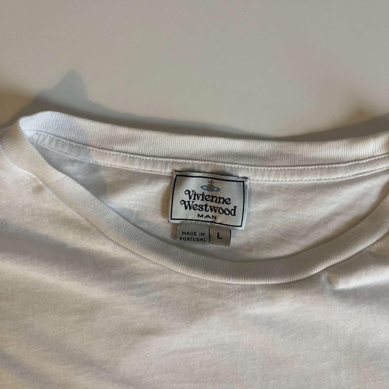 Vivienne Westwood Tee White Muscle fit No marks or... - Depop