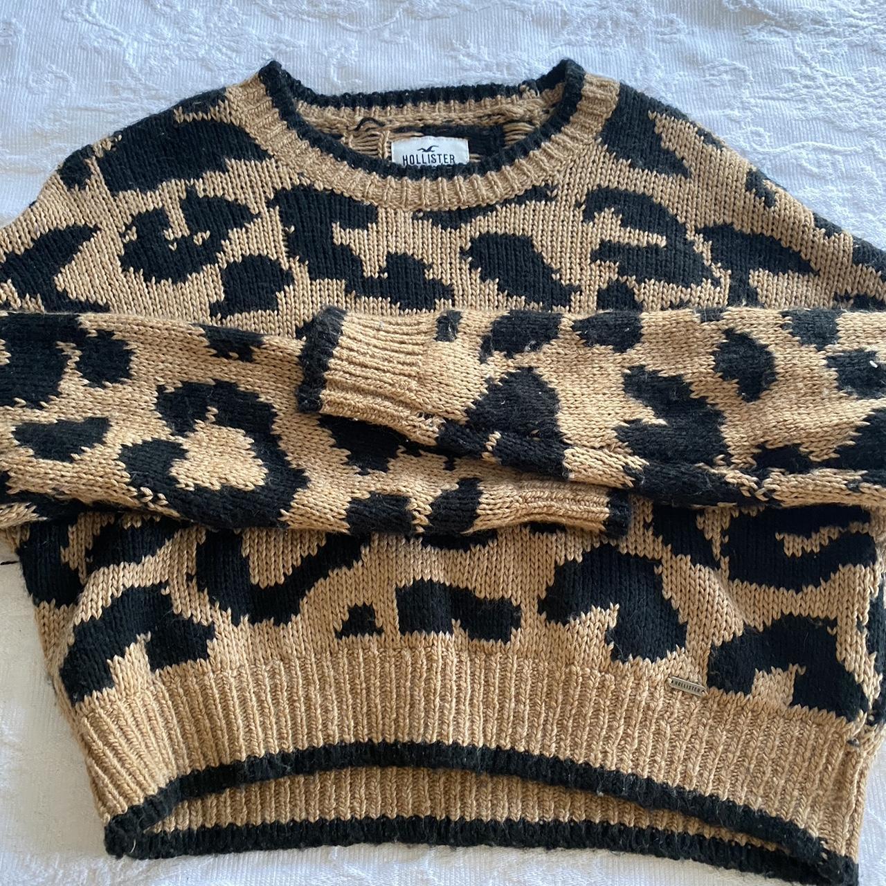 Vintage cropped Hollister cheetah sweater Marked an