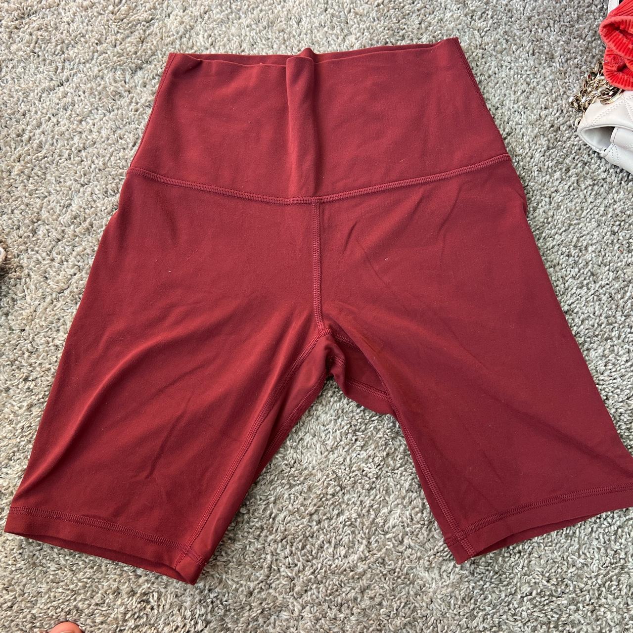 Lululemon Women's Burgundy Shorts | Depop