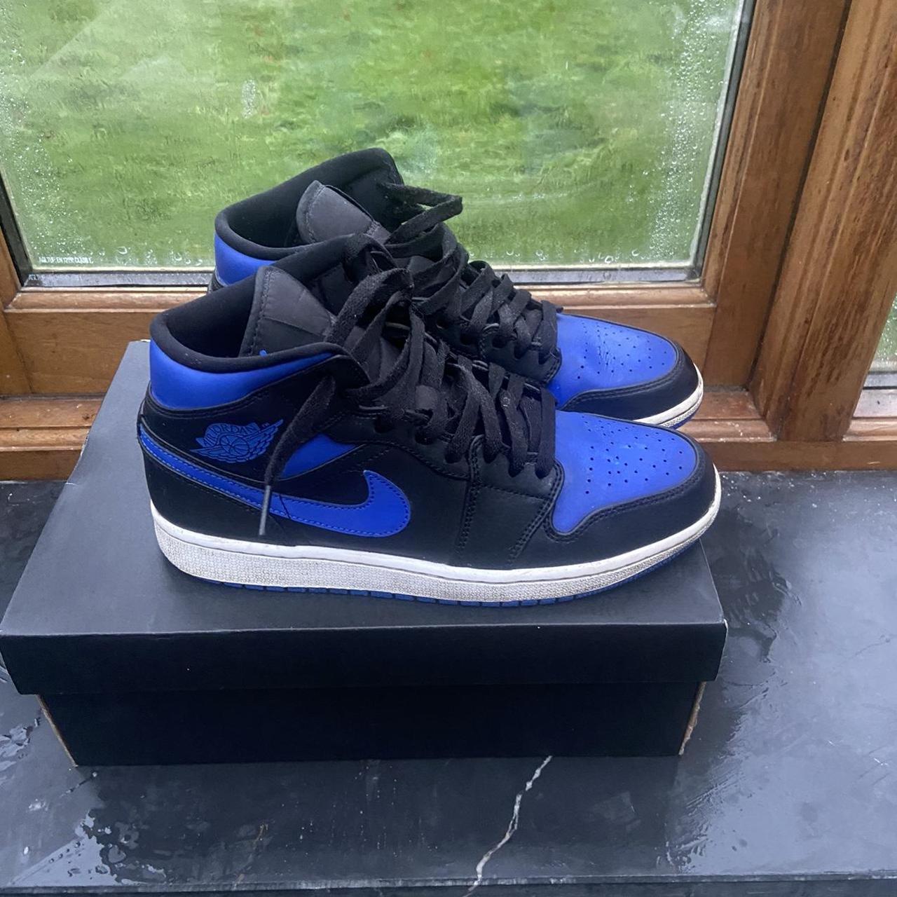 Jordan 1 mid hyper royal size 8.5 Depop