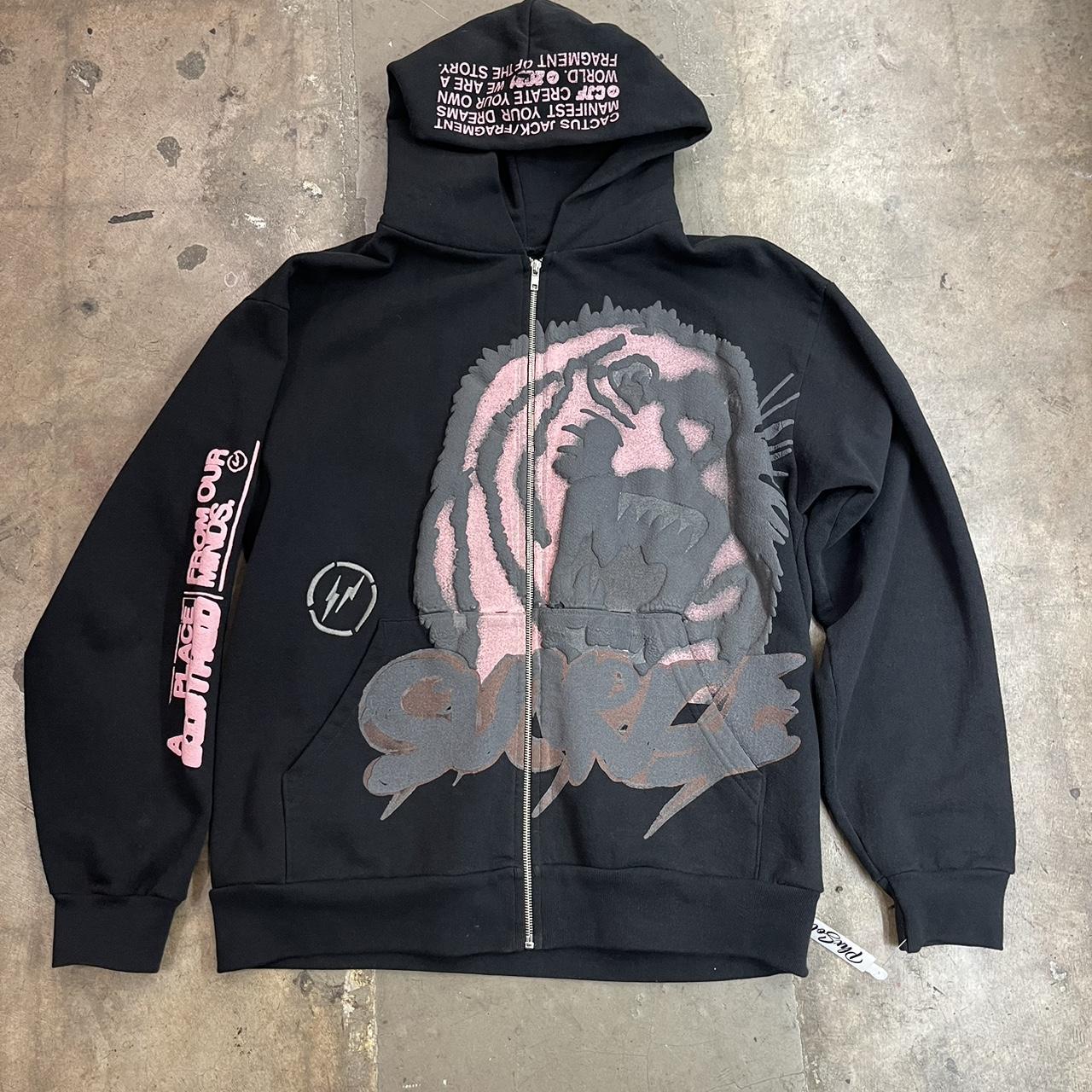 Travis Scott X Fragment zip up jacket SIZE L $160 - Depop