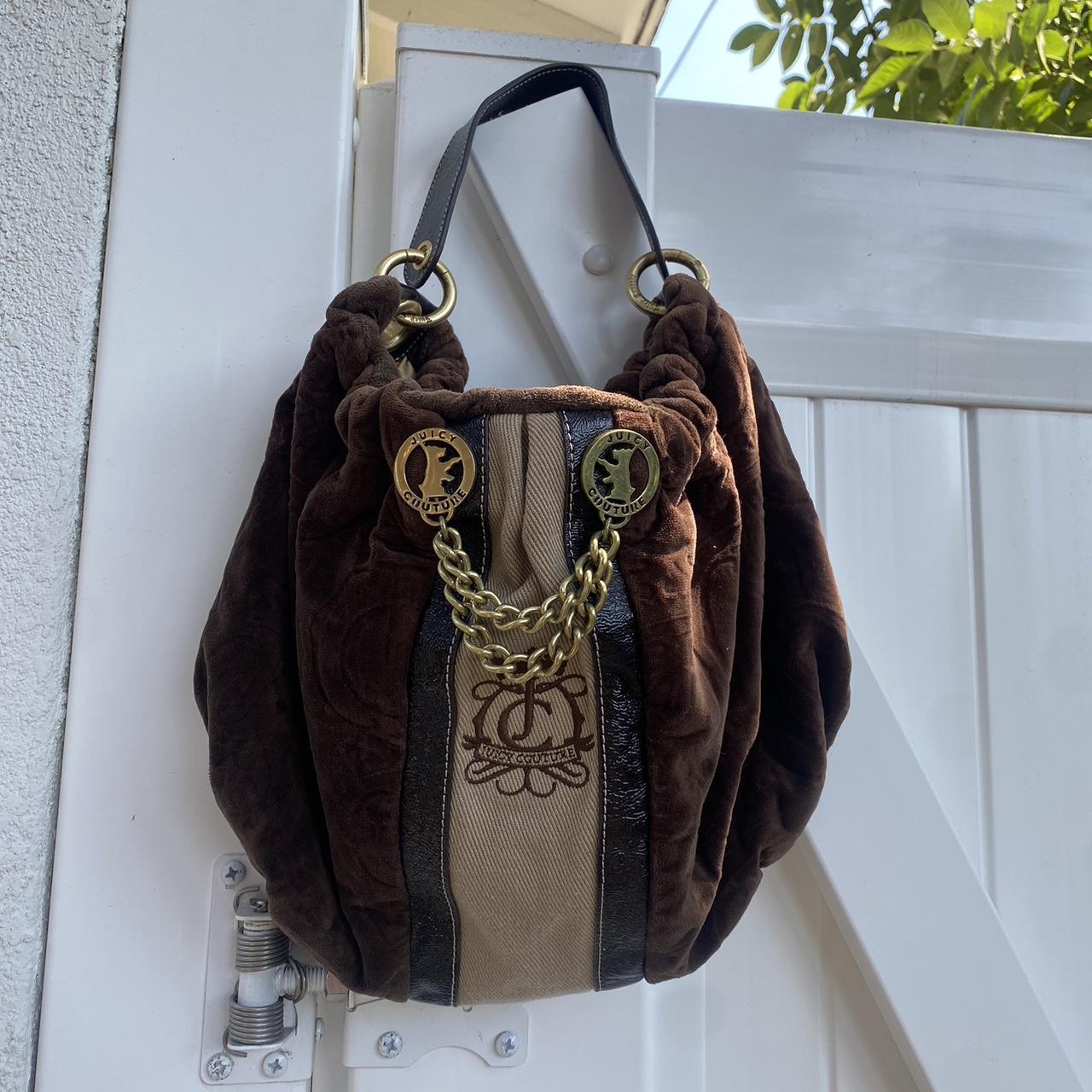 Juicy Couture Vintage Brown Leather Hobo cheapest Pocketbook Y2K