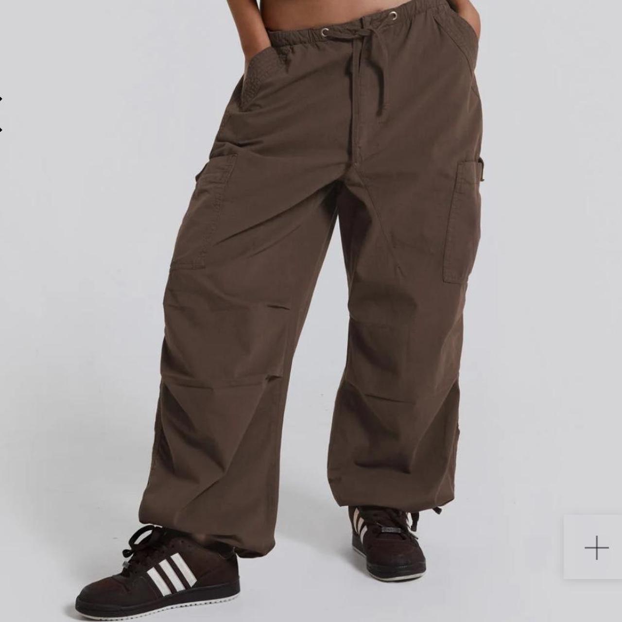 パンツ jaded london Parachute Pant Brown Shop Brown Parachute Cargo Pants | Jaded London | Clothing