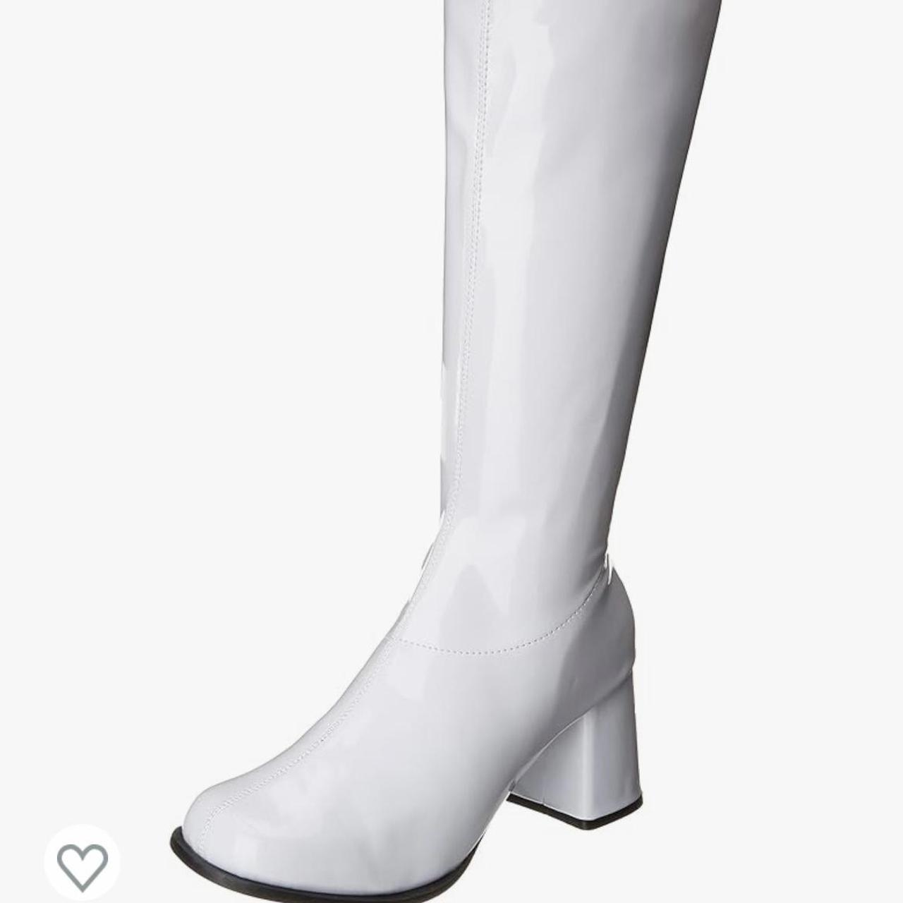 Amazon White Gogo Boots -Size 8 -Worn once/No flaws - Depop