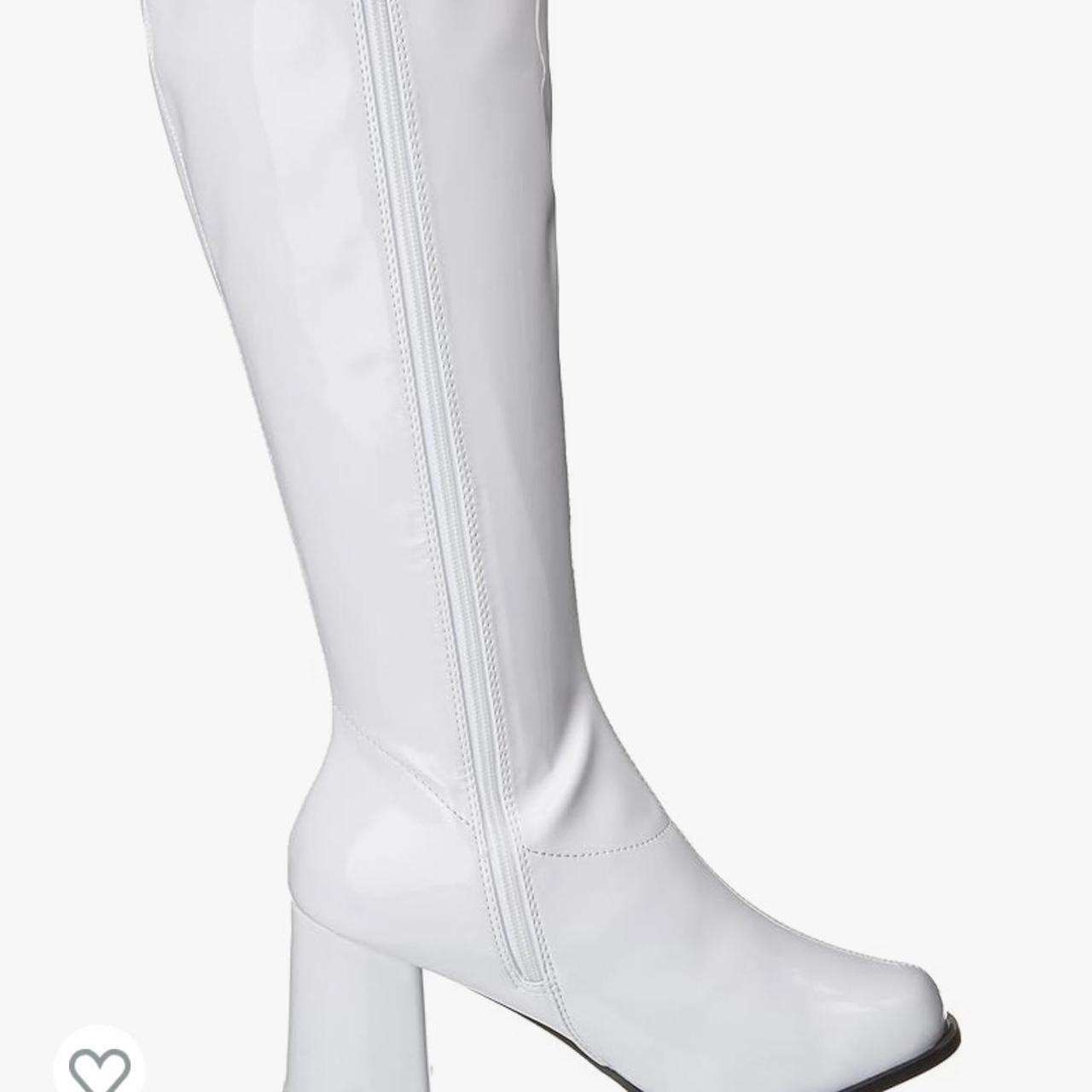 Amazon White Gogo Boots -Size 8 -Worn once/No flaws - Depop