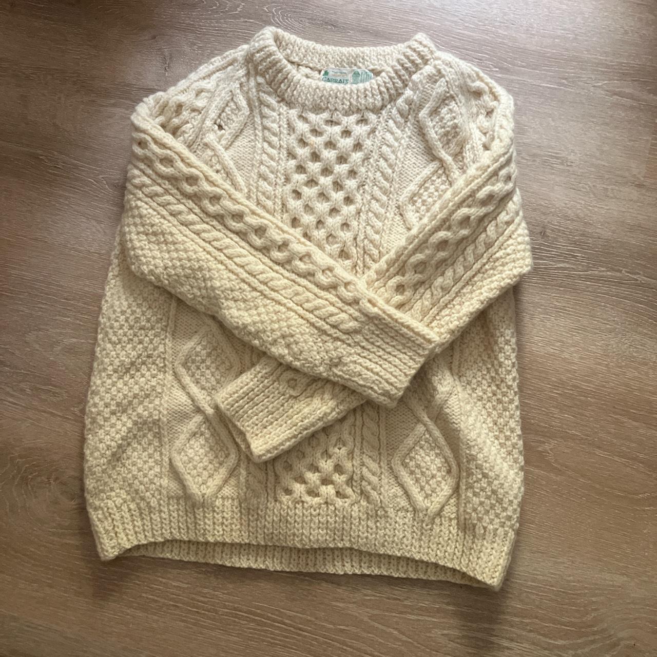 Beautiful heavy creamy pastel yellow authentic Irish... - Depop