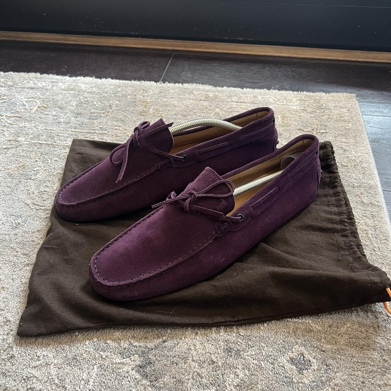 tods silver loafers