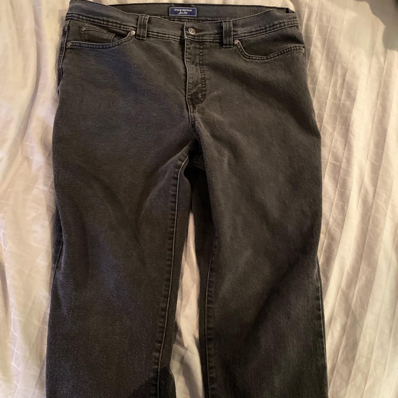 Charter Club Women's Black Jeans | Depop