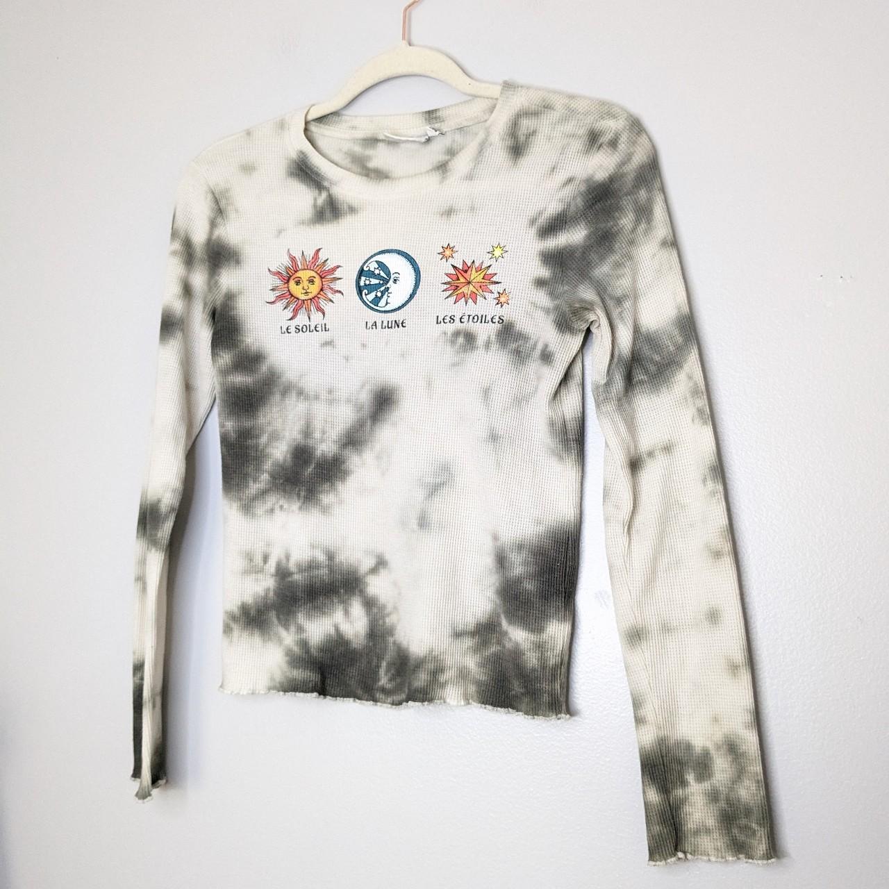 Mighty Fine Sun Moon Stars Tie Dye Top Long Sleeve Depop