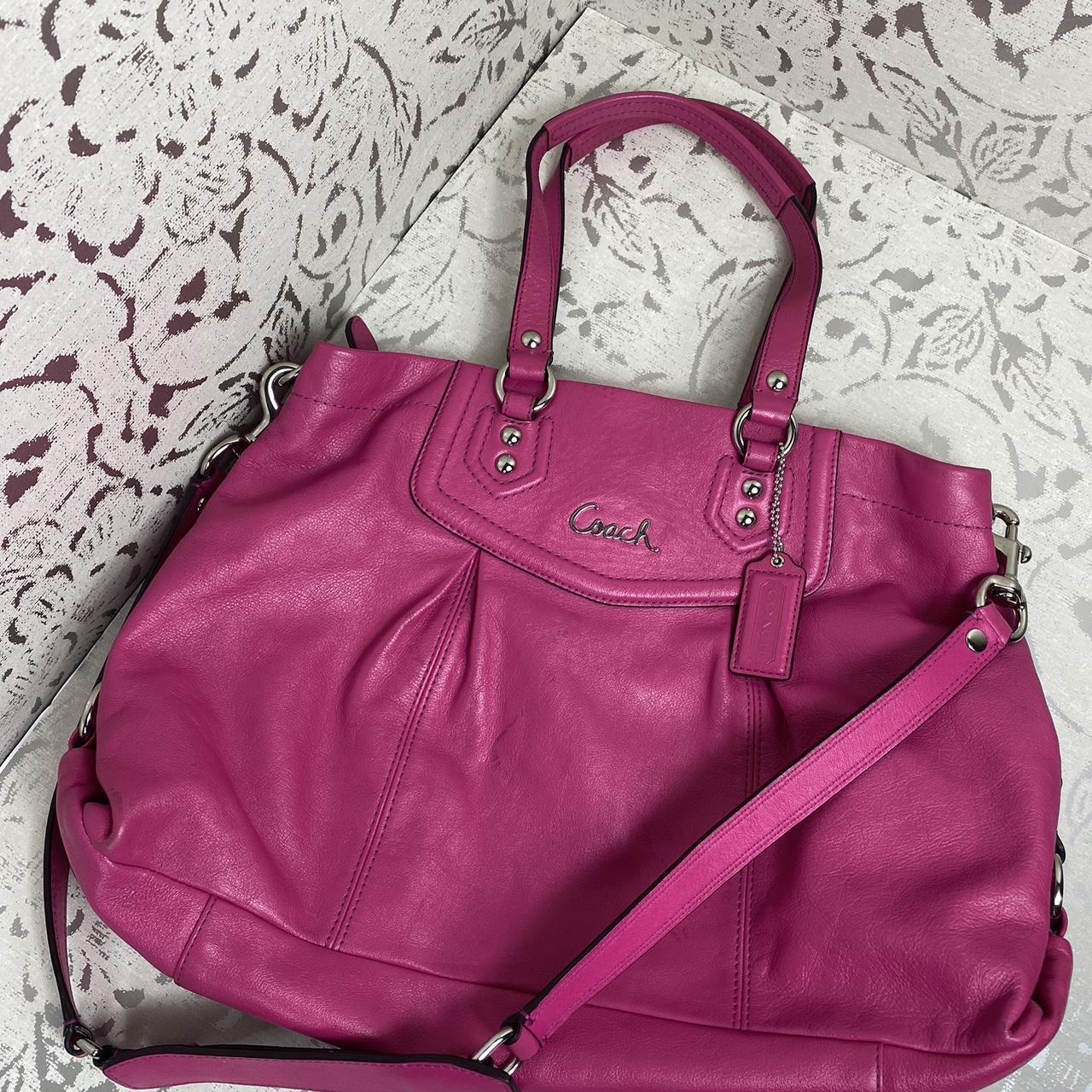 Coach ashley best sale satchel pink