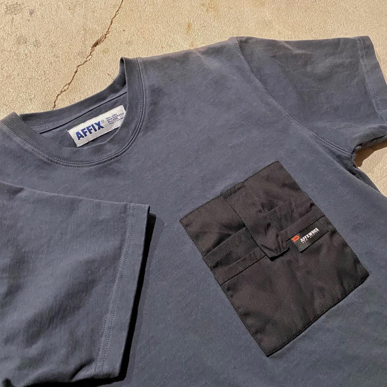 Affix Men's Grey and Navy T-shirt (3)