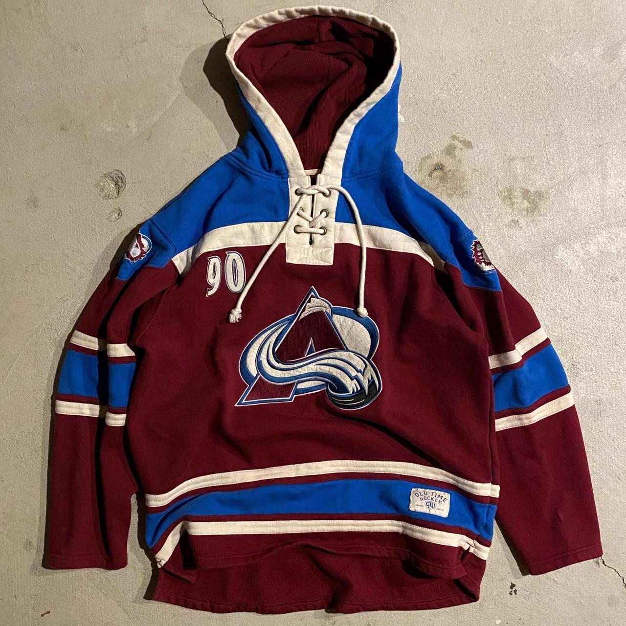 Vintage 2000s Colorado Avalanche Hoodie Sweatshirt NHL Hockey 