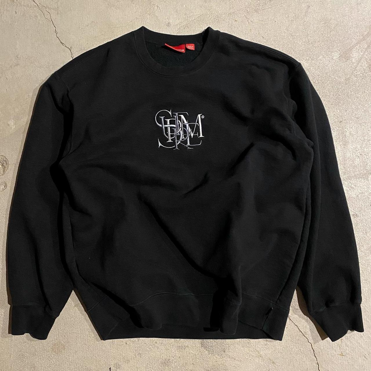 2022 Supreme Overlap Crewneck Supreme Black... - Depop