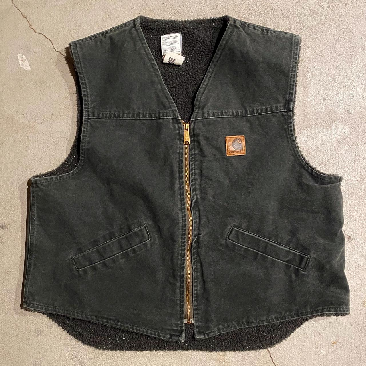 Vintage Carhartt Vest Vintage Olive Vest Carhartt... - Depop