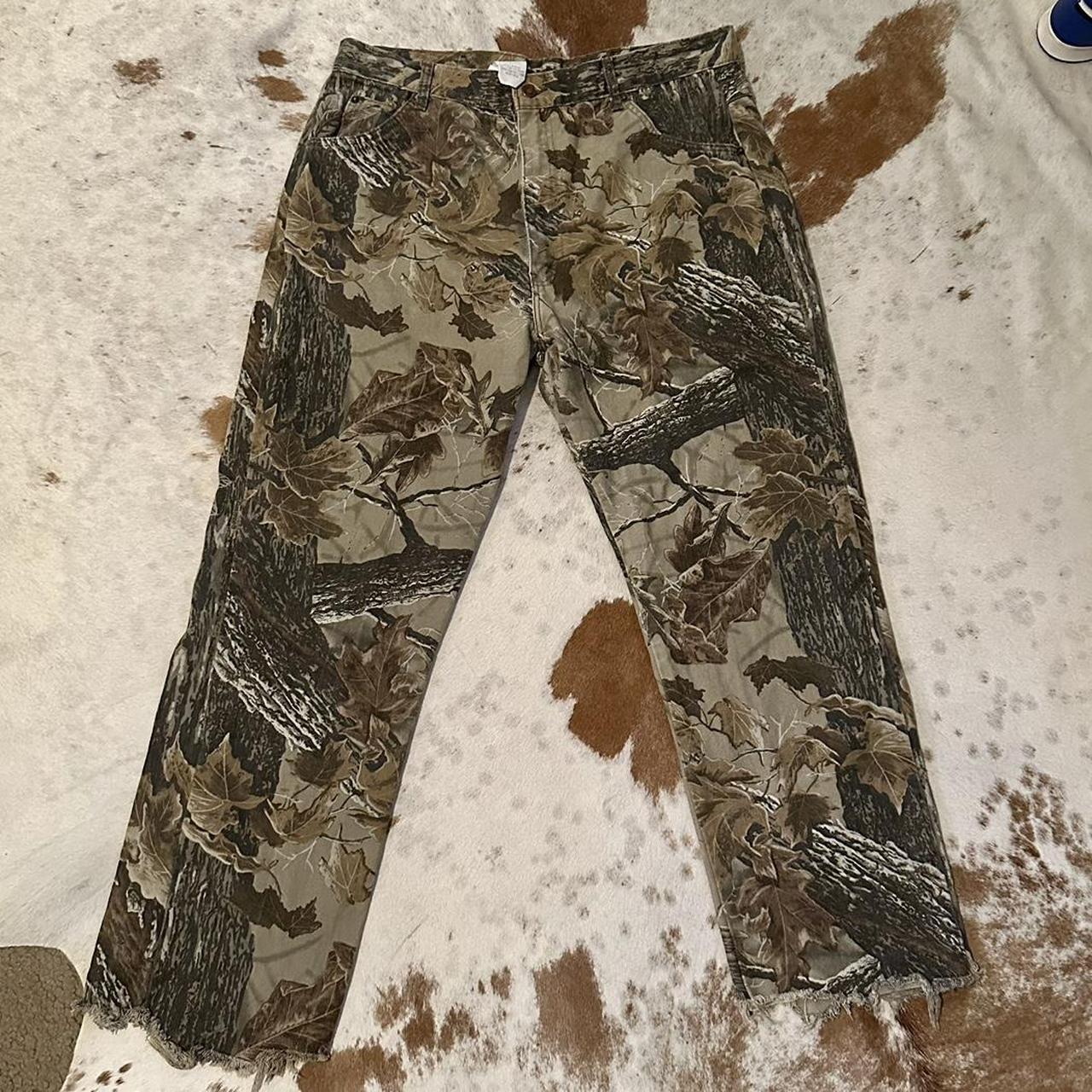 Men’s Vintage Duxbak Real Tree Camo Pants. Frayed... - Depop