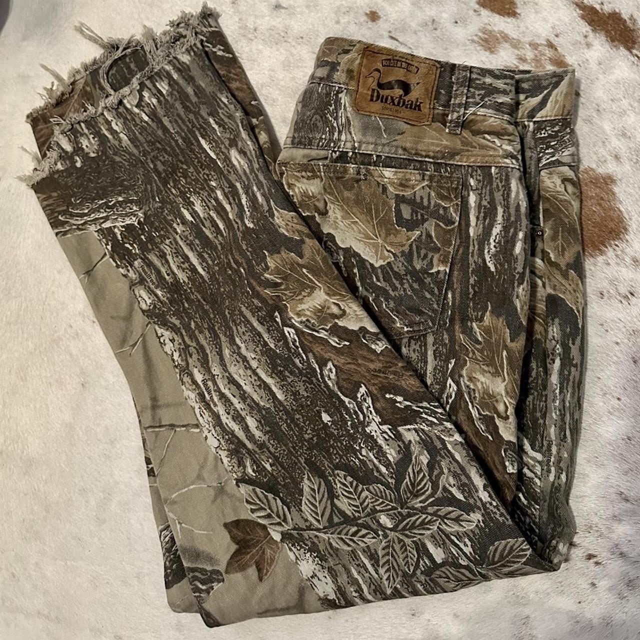 Men’s Vintage Duxbak Real Tree Camo Pants. Frayed... - Depop