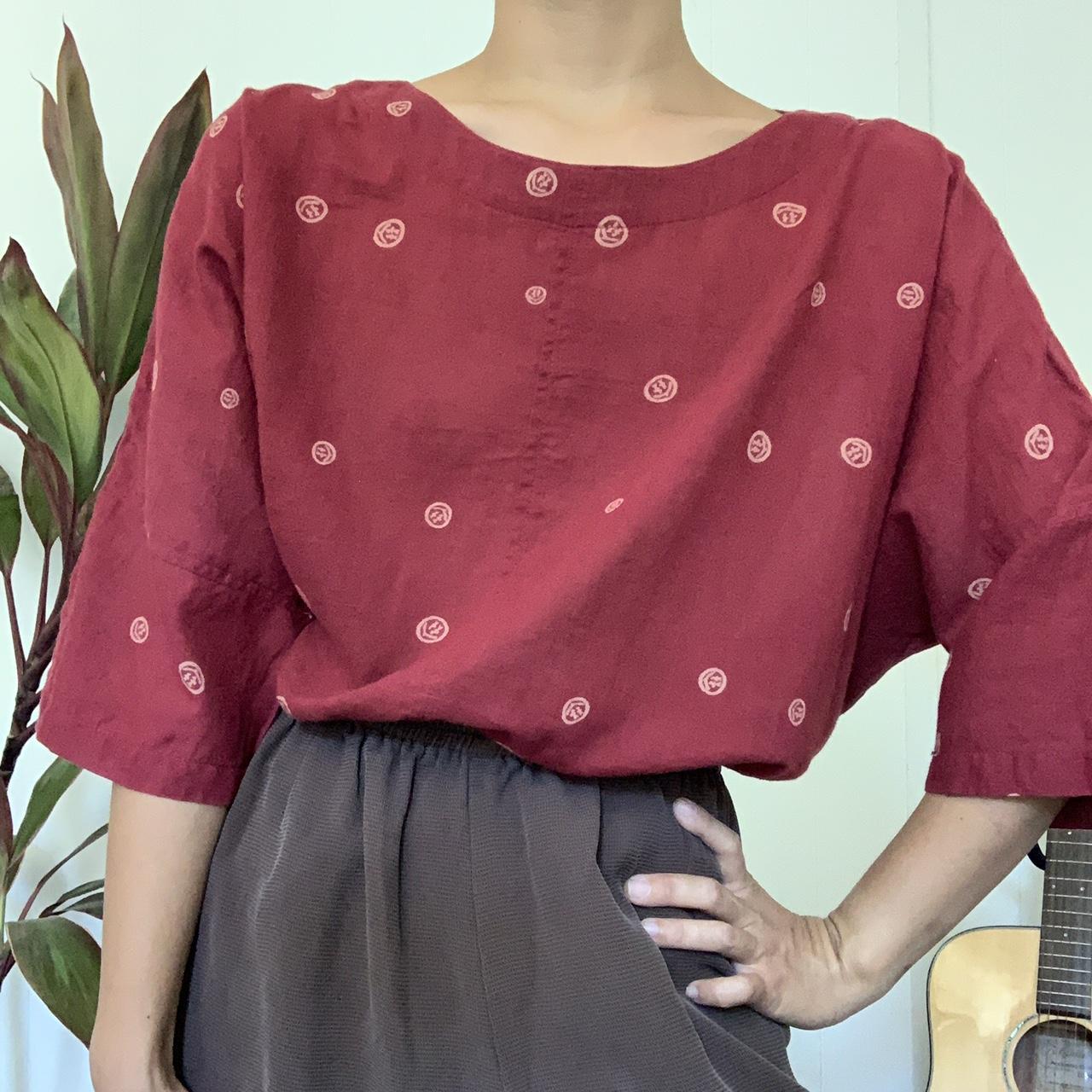Vintage Floral Cut-Out Blouse Full Button-up front. | Depop
