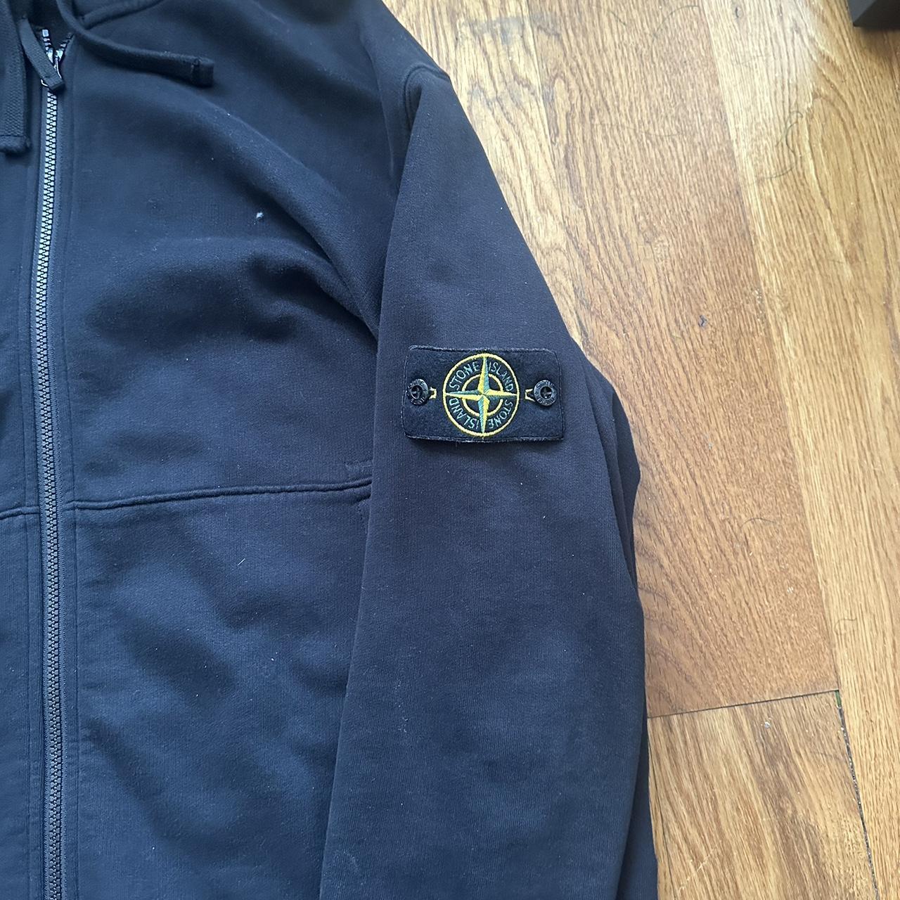 Stone Island Black Hoodie - Depop