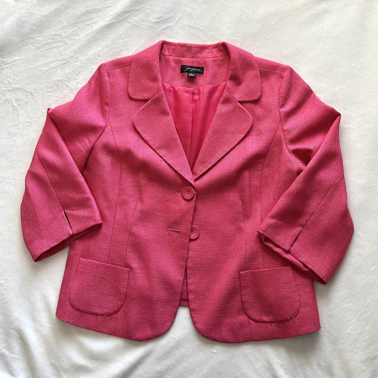 Josephine Hot Pink Blazer Jacket Thrifted a while... - Depop