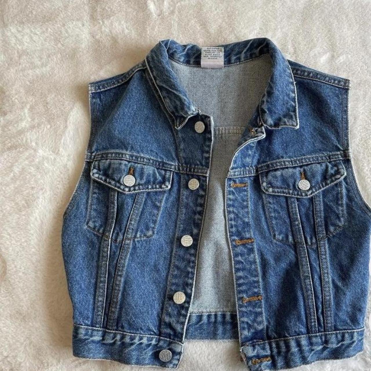 Vintage BONGO Denim Vest - SUPER cute - A repop b/c... - Depop