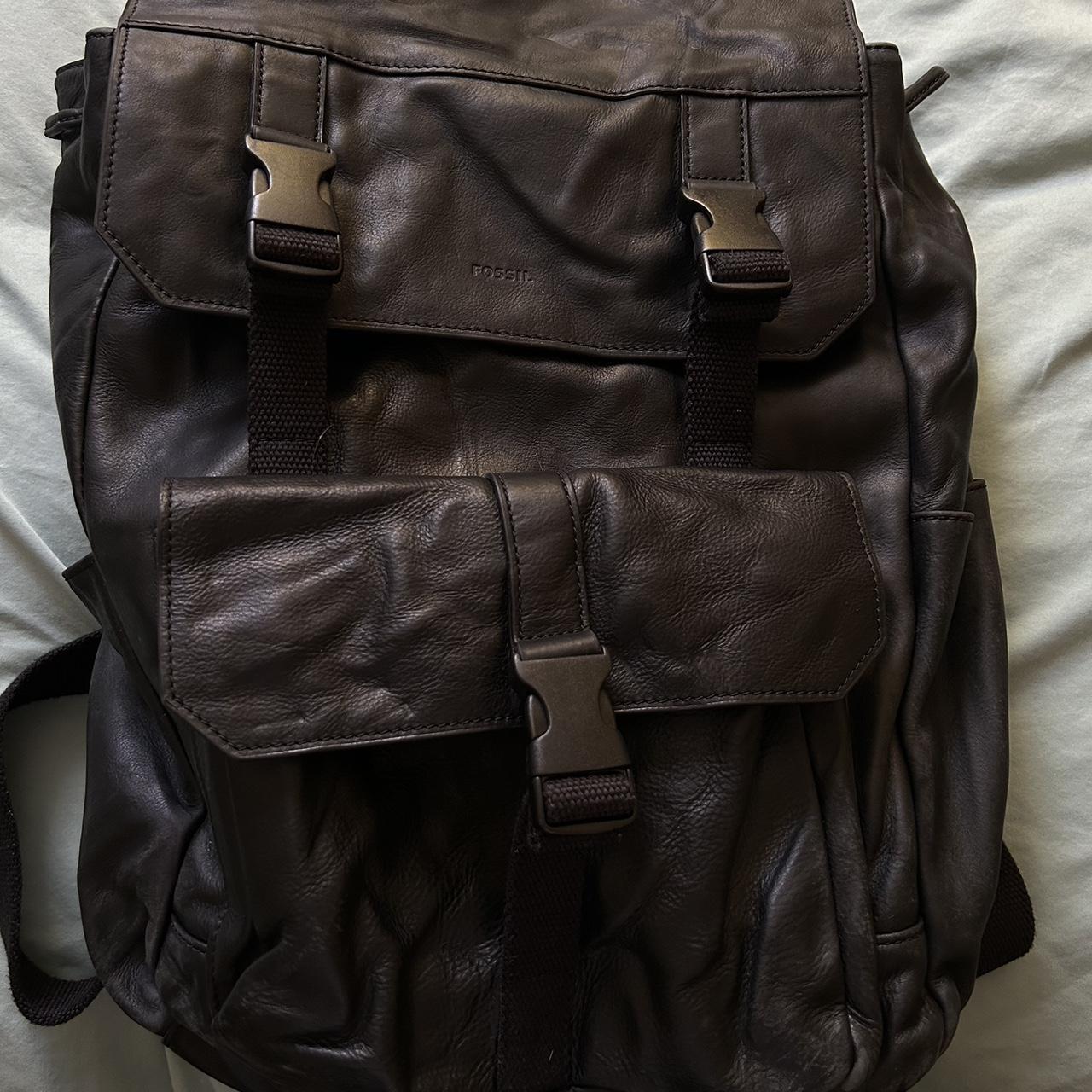 FOSSIL BACKPACK BLACK NO OFFERS ACCEPTED... - Depop