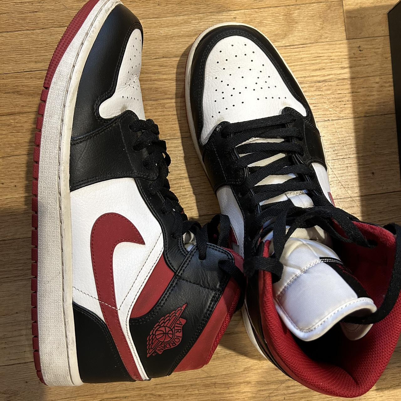 half red and black jordan 1