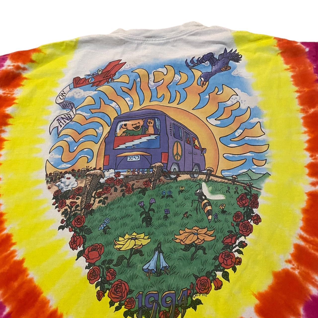 Vintage Liquid Blue Grateful Dead Band Shirt - Depop