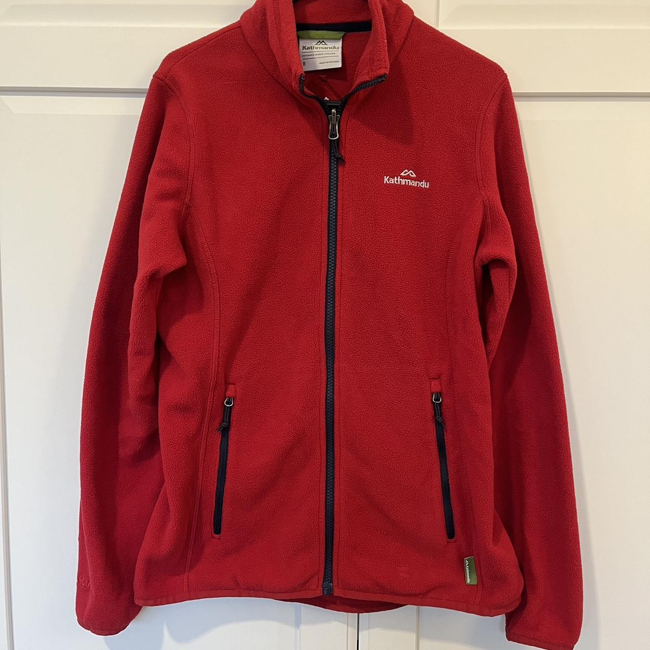 Red Kathmandu fleece. Super cozy and flattering on... - Depop