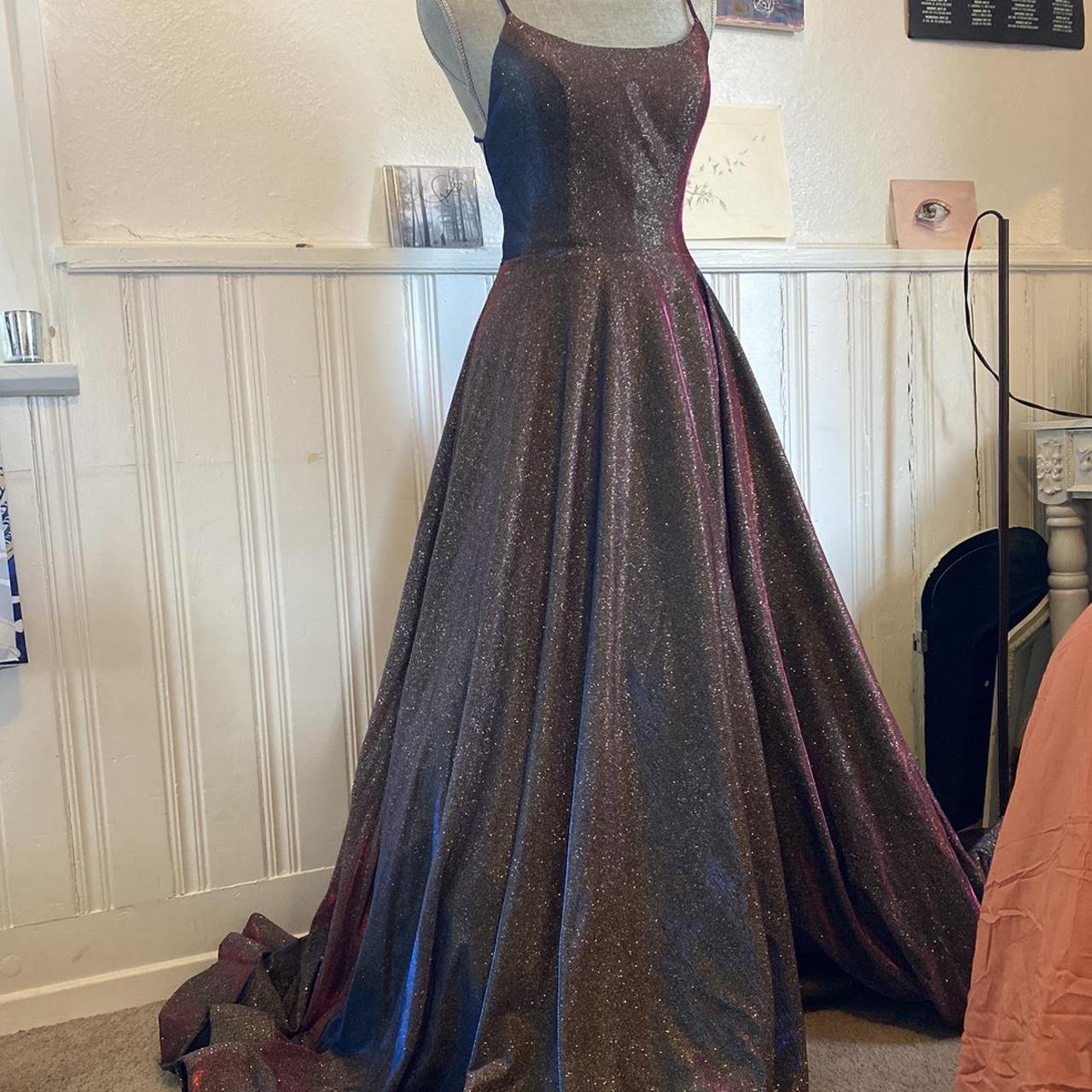 grey color changing prom dress Night Studio. Depop