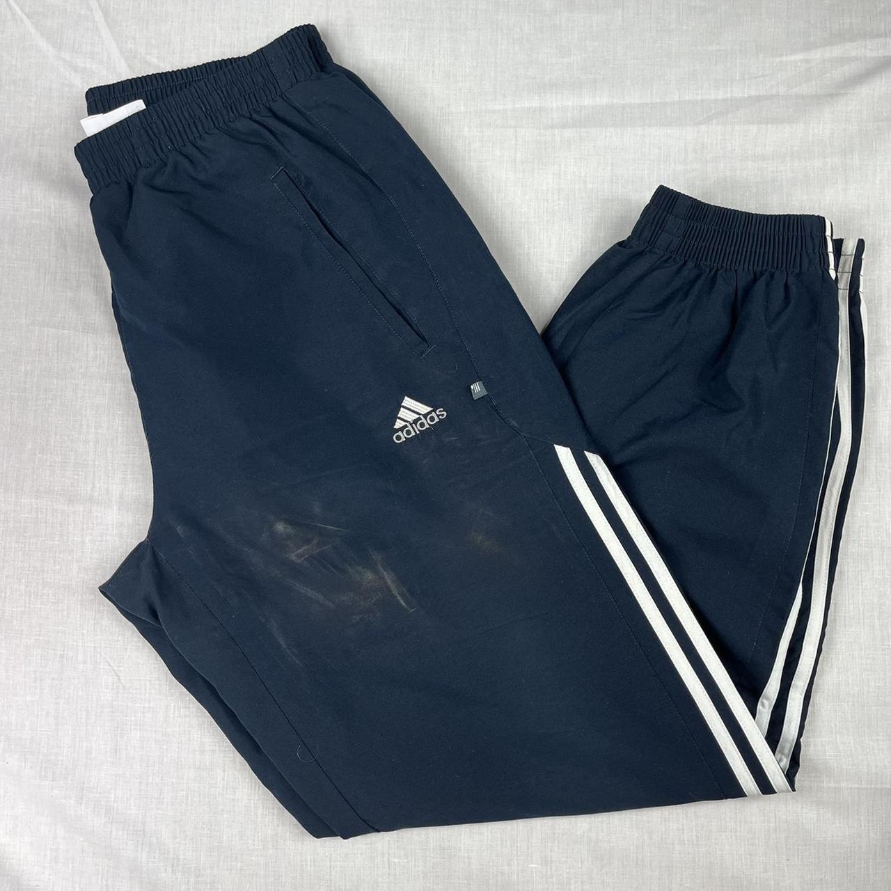 Adidas cuffed tracksuit bottoms in navy online