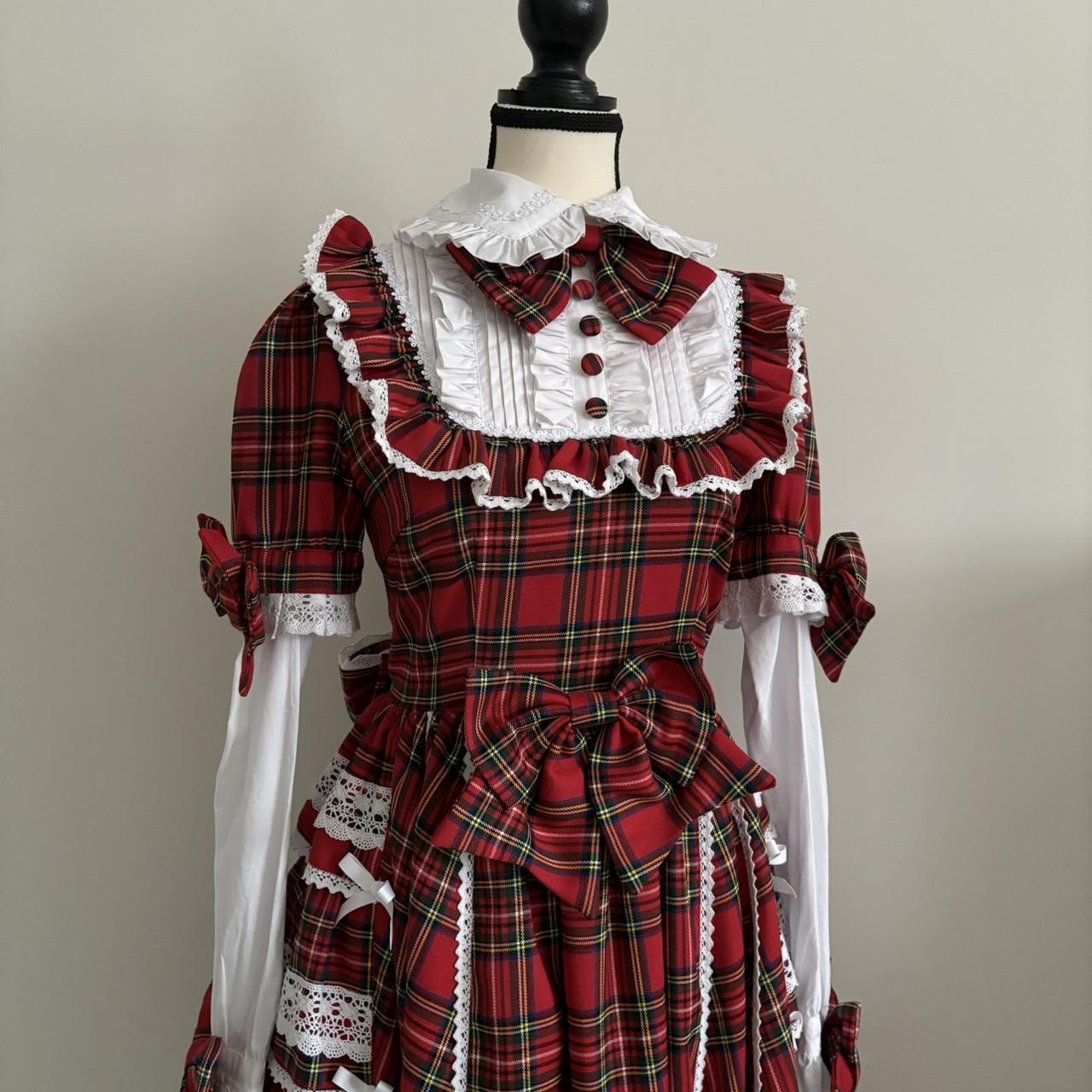 Jp brand AND ROMEO red plaid lolita dress Gorgeous. Depop