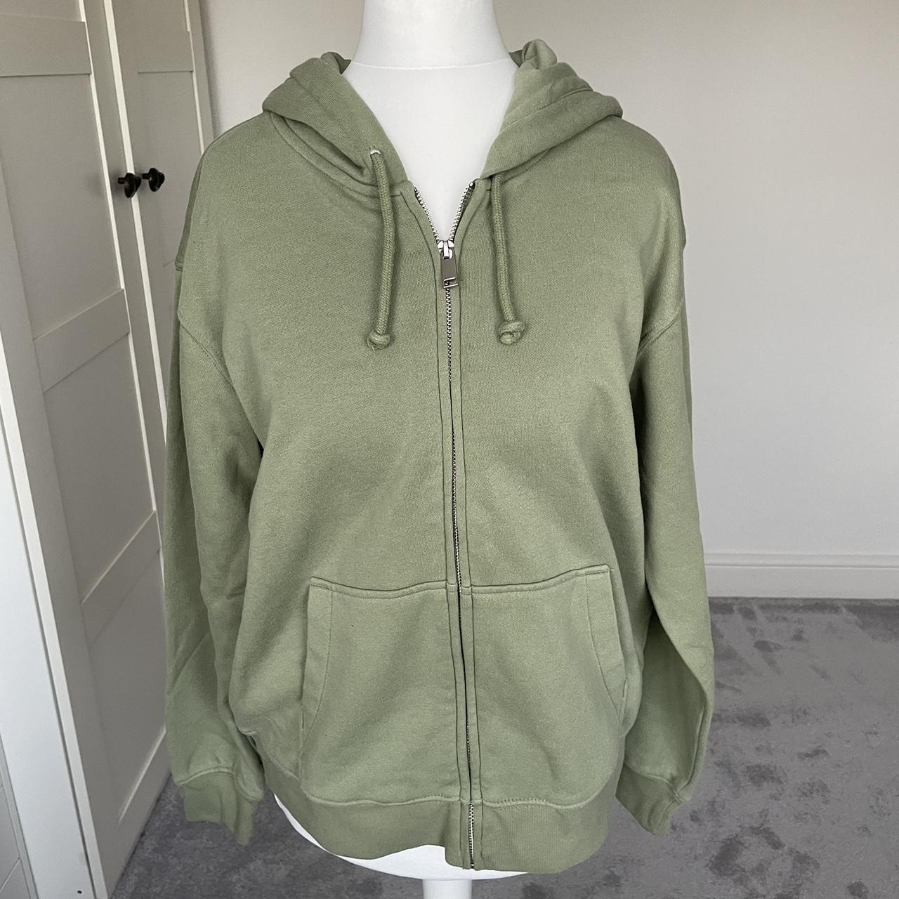 Olive green hot sale hoodie h&m