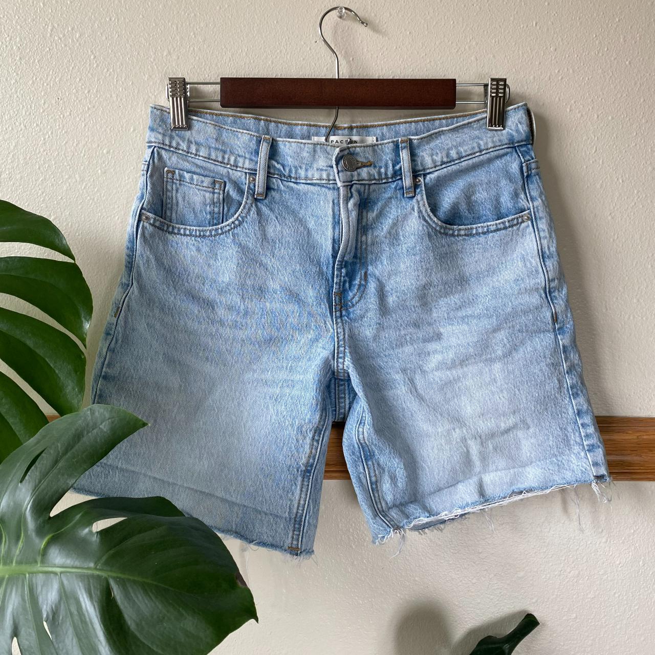 Light wash Pacsun denim shorts, size 26. Worn 3... - Depop