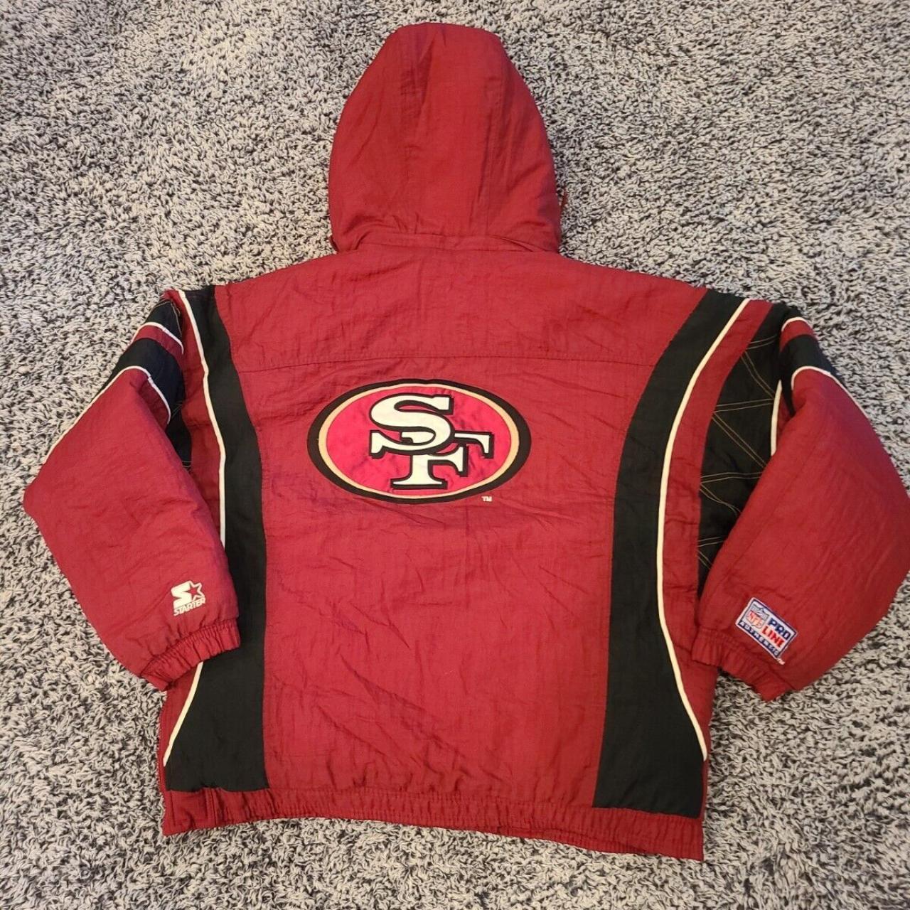 Vintage 1990s Starter NFL 49ers puffer Jacket. - Depop